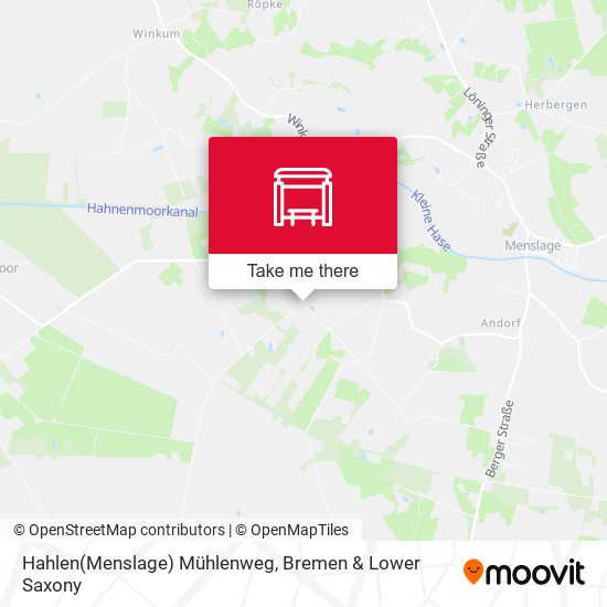 Hahlen(Menslage) Mühlenweg map