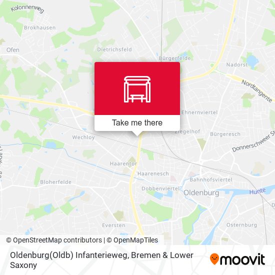 Oldenburg(Oldb) Infanterieweg map
