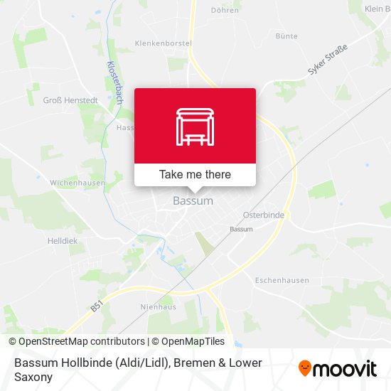 Bassum Hollbinde (Aldi/Lidl) map