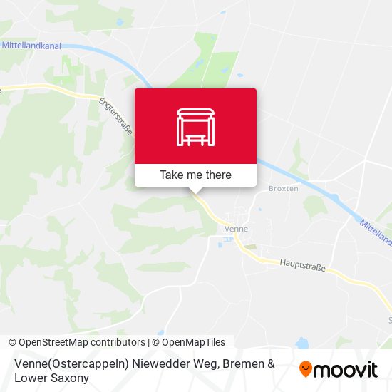 Venne(Ostercappeln) Niewedder Weg map