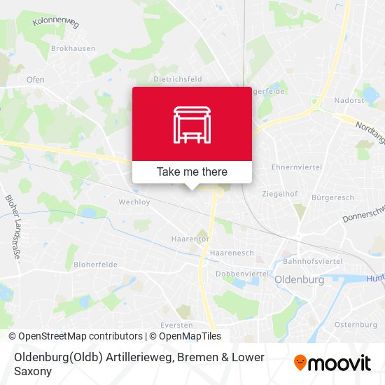 Oldenburg(Oldb) Artillerieweg map