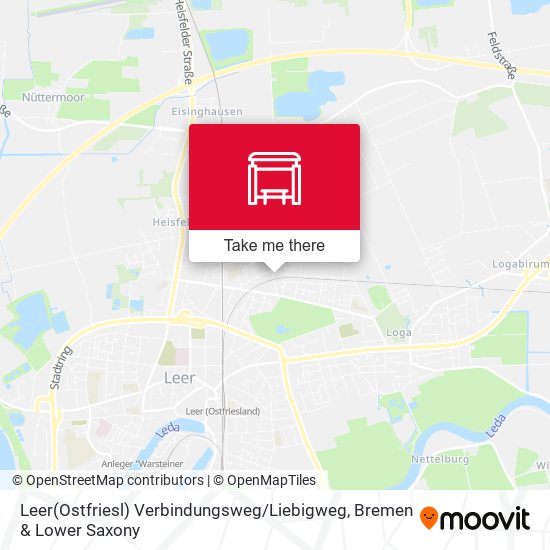 Leer(Ostfriesl) Verbindungsweg / Liebigweg map