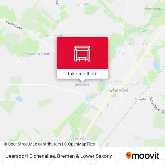 Jeersdorf Eichenallee map