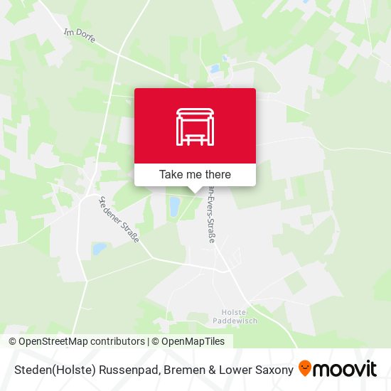 Steden(Holste) Russenpad map
