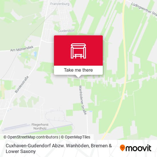 Cuxhaven-Gudendorf Abzw. Wanhöden map