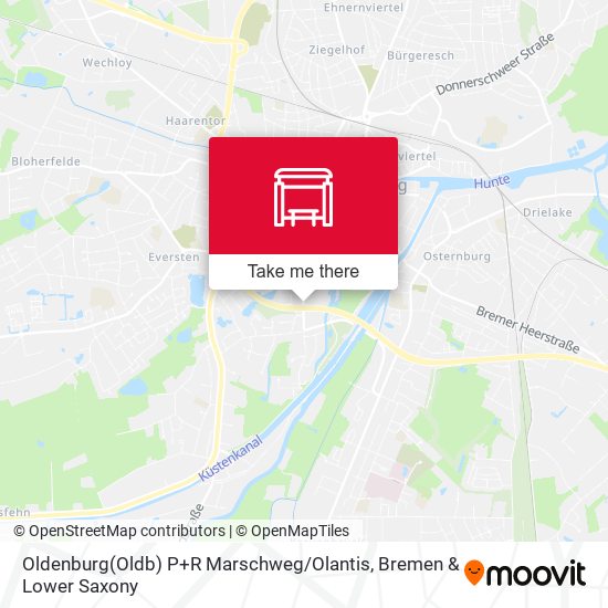 Oldenburg(Oldb) P+R Marschweg / Olantis map