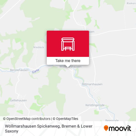 Wöllmarshausen Spickenweg map