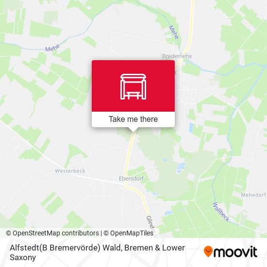 Alfstedt(B Bremervörde) Wald map