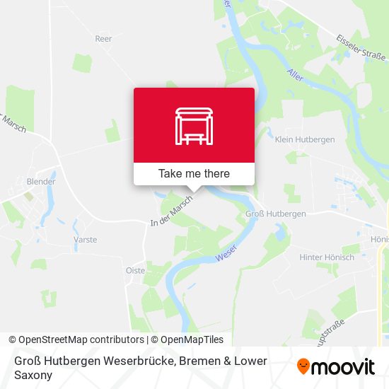 Groß Hutbergen Weserbrücke map