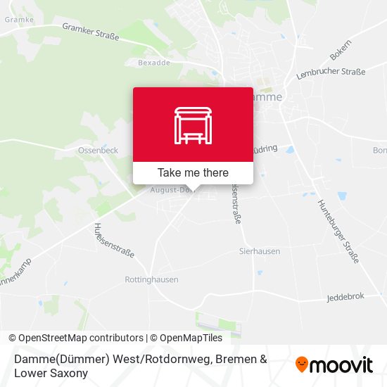 Damme(Dümmer) West/Rotdornweg map