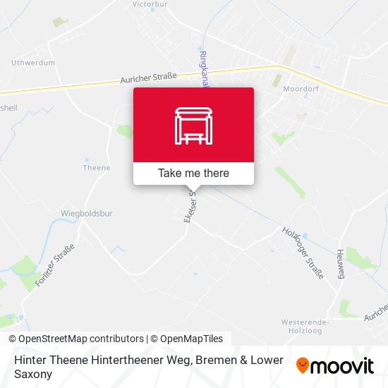 Hinter Theene Hintertheener Weg map