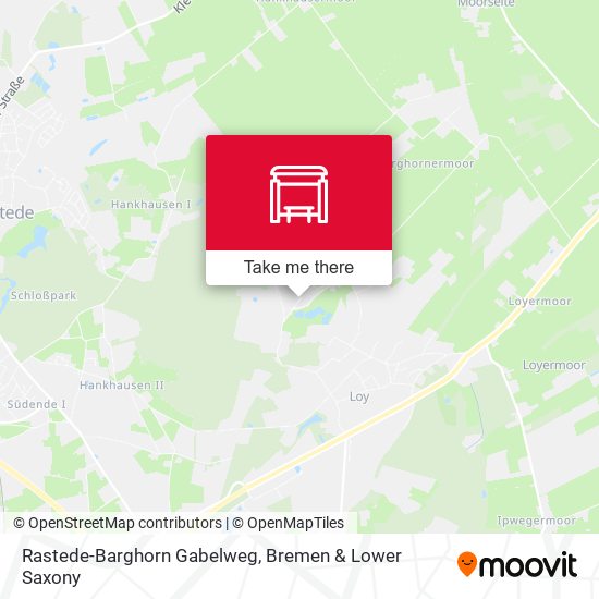 Rastede-Barghorn Gabelweg map
