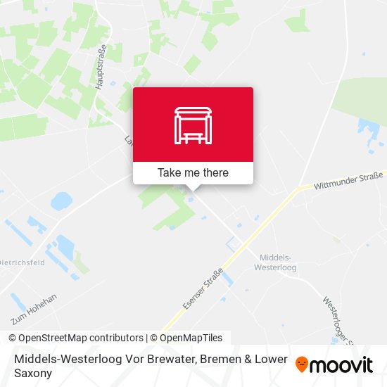 Middels-Westerloog Vor Brewater map