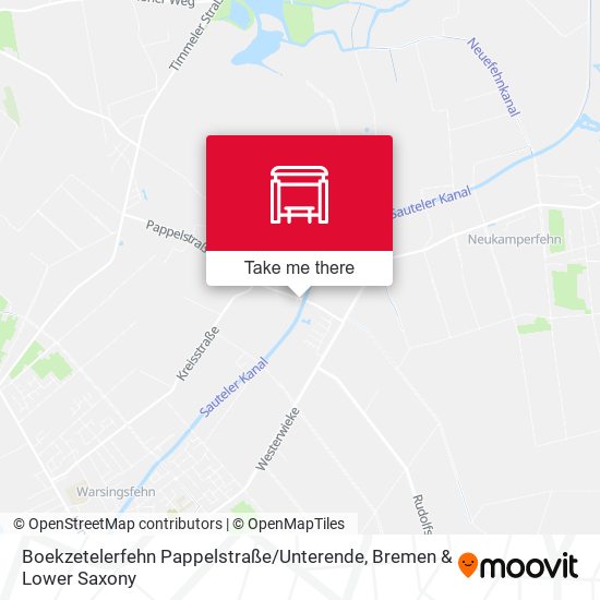Boekzetelerfehn Pappelstraße / Unterende map