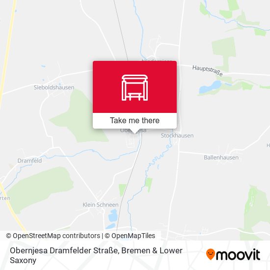 Obernjesa Dramfelder Straße map