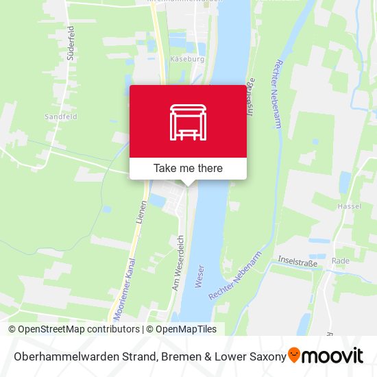 Oberhammelwarden Strand map