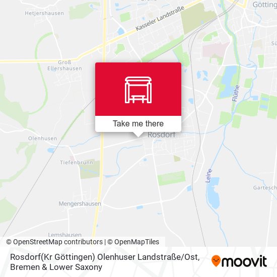 Rosdorf(Kr Göttingen) Olenhuser Landstraße / Ost map