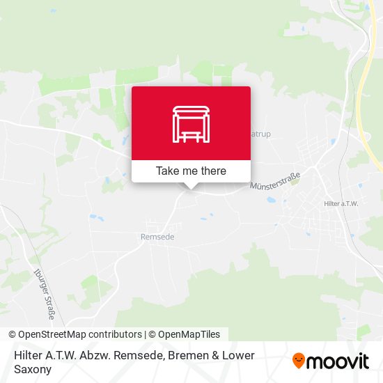 Hilter A.T.W. Abzw. Remsede map