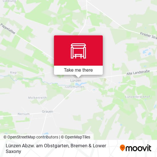 Lünzen Abzw. am Obstgarten map