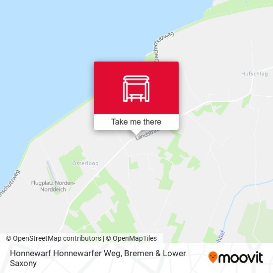 Honnewarf Honnewarfer Weg map