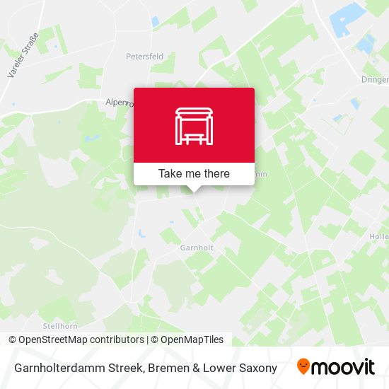 Garnholterdamm Streek map