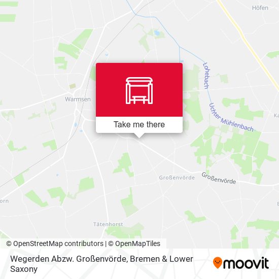 Wegerden Abzw. Großenvörde map