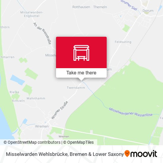 Misselwarden Wehlsbrücke map