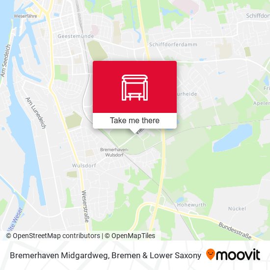 Bremerhaven Midgardweg map