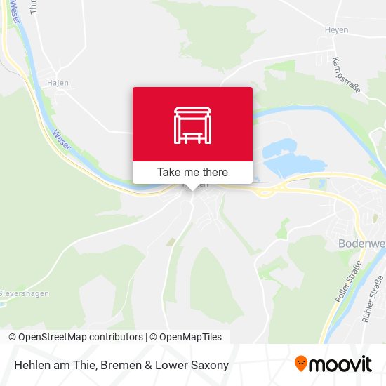 Hehlen am Thie map