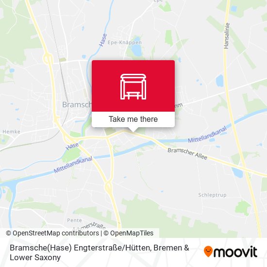 Bramsche(Hase) Engterstraße / Hütten map