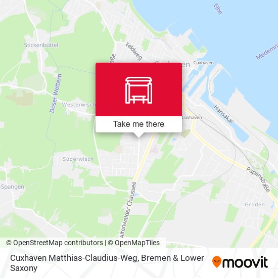 Cuxhaven Matthias-Claudius-Weg map
