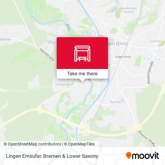 Lingen Emsufer map