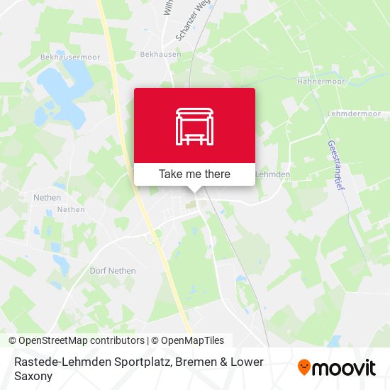 Rastede-Lehmden Sportplatz map