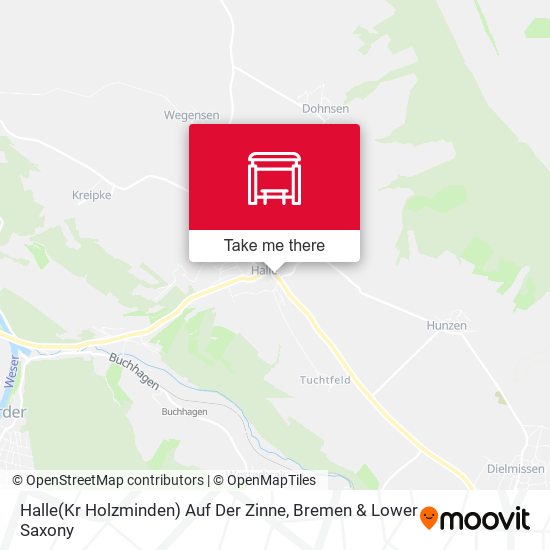 Halle(Kr Holzminden) Auf Der Zinne map