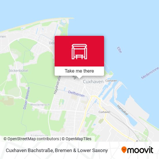 Cuxhaven Bachstraße map