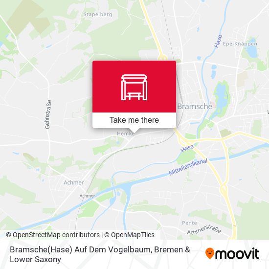 Bramsche(Hase) Auf Dem Vogelbaum map