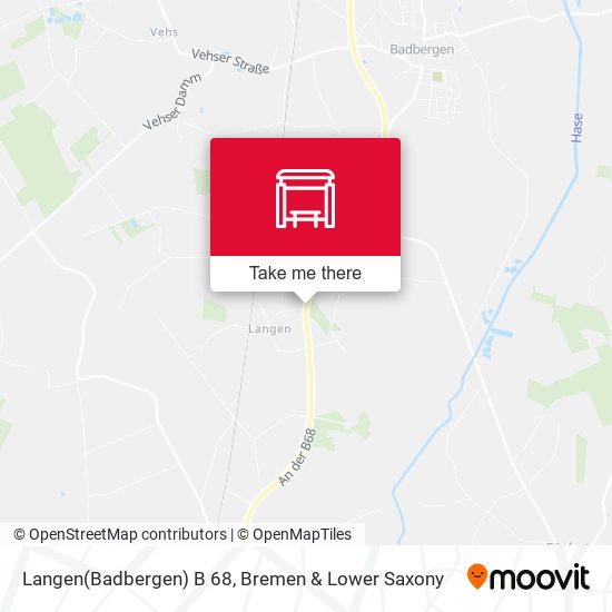 Langen(Badbergen) B 68 map