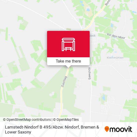 Lamstedt-Nindorf B 495 / Abzw. Nindorf map