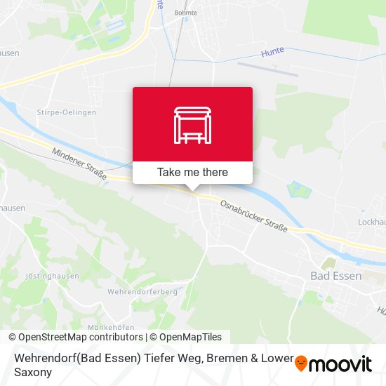 Wehrendorf(Bad Essen) Tiefer Weg map