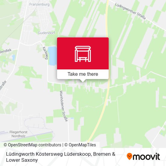 Lüdingworth Köstersweg Lüderskoop map