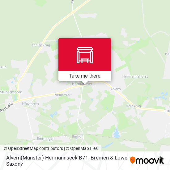 Alvern(Munster) Hermannseck B71 map