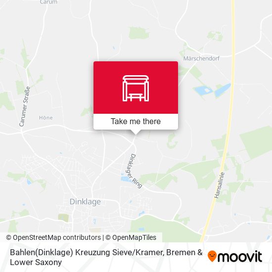 Bahlen(Dinklage) Kreuzung Sieve / Kramer map
