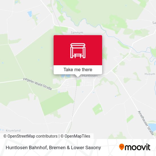 Huntlosen Bahnhof map