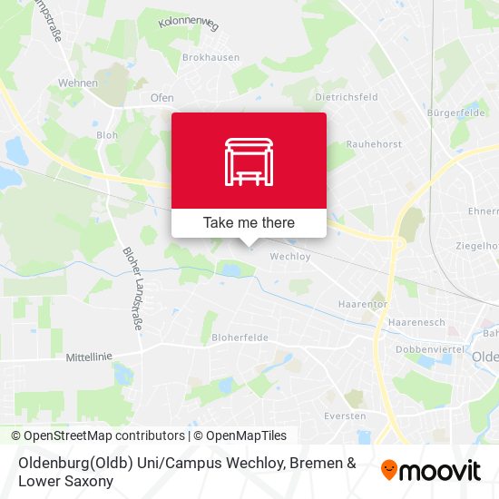 Oldenburg(Oldb) Uni / Campus Wechloy map