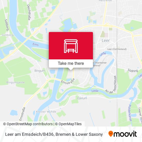 Leer am Emsdeich/B436 map