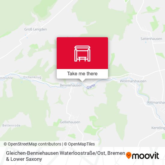Gleichen-Benniehausen Waterloostraße / Ost map