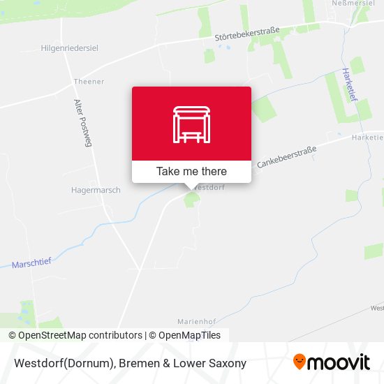 Westdorf(Dornum) map