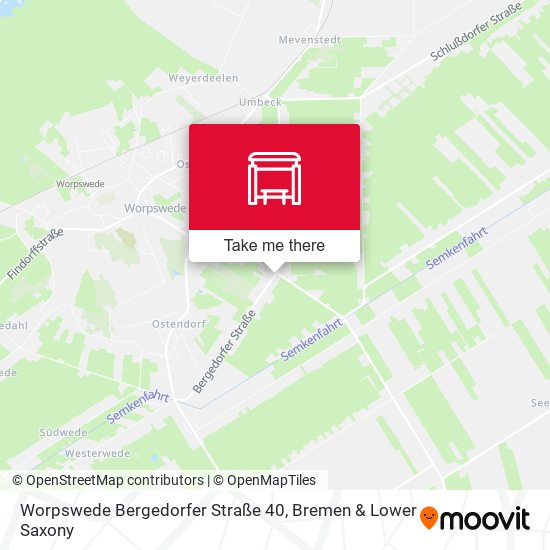 Карта Worpswede Bergedorfer Straße 40