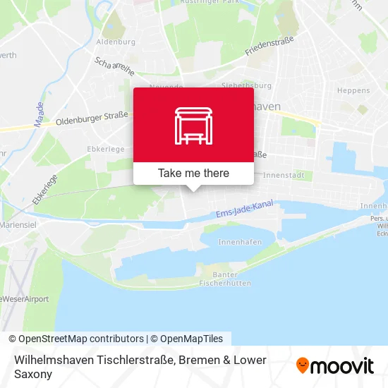 Карта Wilhelmshaven Tischlerstraße