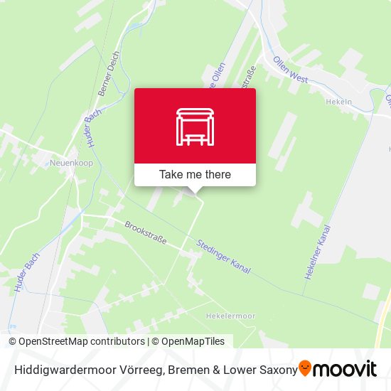 Hiddigwardermoor Vörreeg map